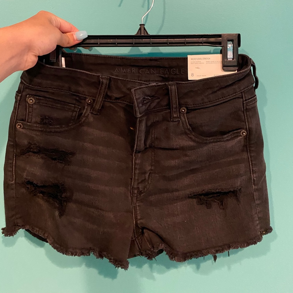 BRAND NEW BLACK DENIM SHORTS